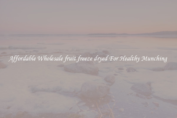 Affordable Wholesale fruit freeze dryed For Healthy Munching 