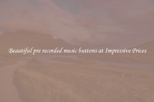 Beautiful pre recorded music buttons at Impressive Prices