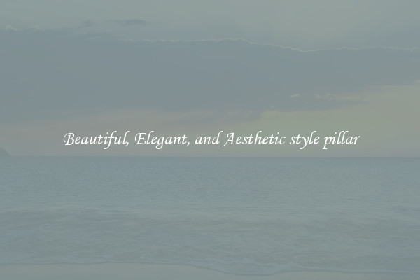 Beautiful, Elegant, and Aesthetic style pillar