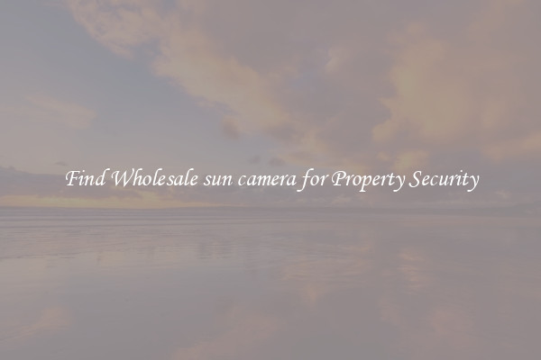 Find Wholesale sun camera for Property Security