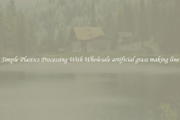 Simple Plastics Processing With Wholesale artificial grass making line