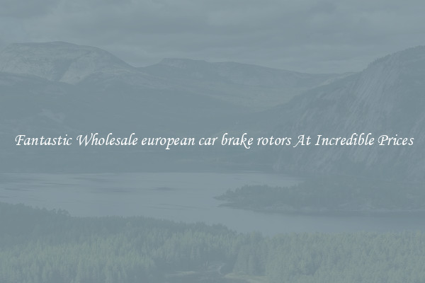 Fantastic Wholesale european car brake rotors At Incredible Prices