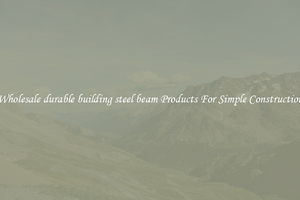 Wholesale durable building steel beam Products For Simple Construction