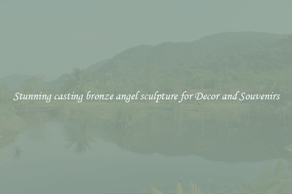 Stunning casting bronze angel sculpture for Decor and Souvenirs