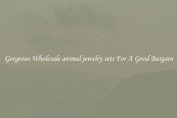 Gorgeous Wholesale animal jewelry sets For A Good Bargain
